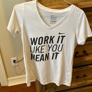 White Nike tee